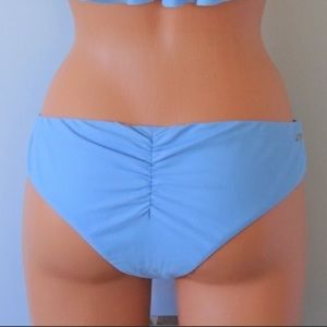 Raisins Baby Blue Tulum Shirred Bikini Bottom NWT